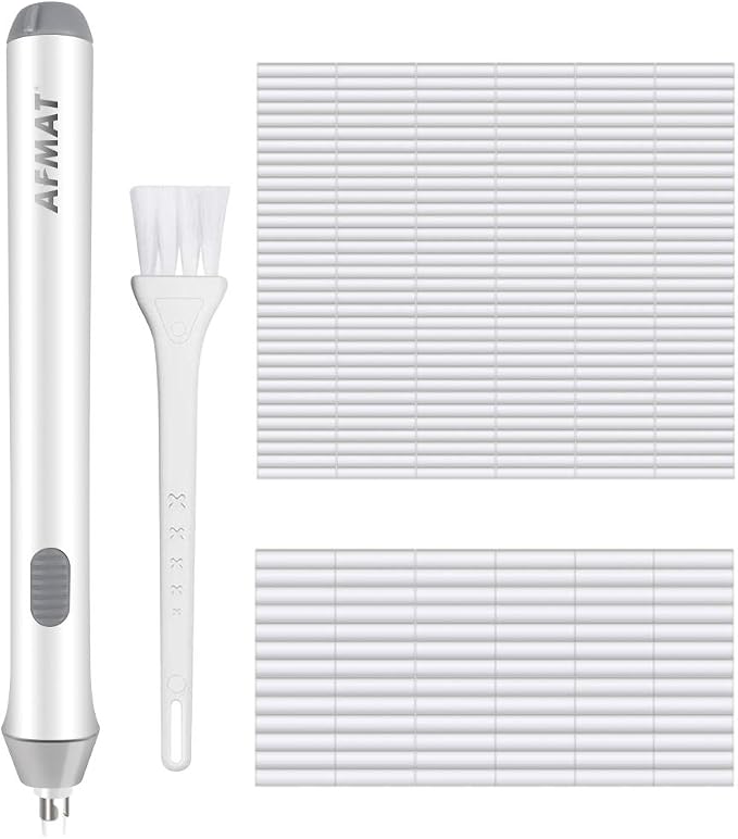 AFMAT Electric Eraser for Drawing, Battery Operated Eraser with 140 Refills, Electric Erasers Kit for Artist, Art Erasers for Painting, Sketching, Drafting, Detailer Tool for Crafting EEW001(White)