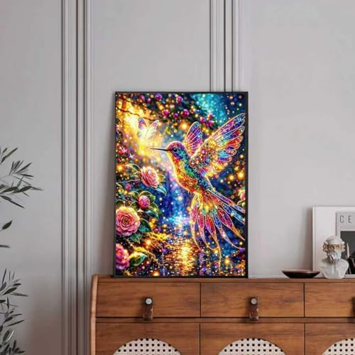 Diamond Art Kits for Adults Hummingbird,5D Diamond Painting Kits 12x16inch