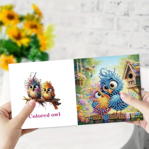 DDGYP 6 PCS Paper Folding DIY Diamond Art Greeting Cards Kit with Envelopes