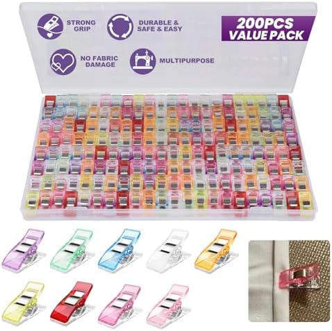 200pcs Sewing Supplies Multipurpose Quilt Clip for Fabric