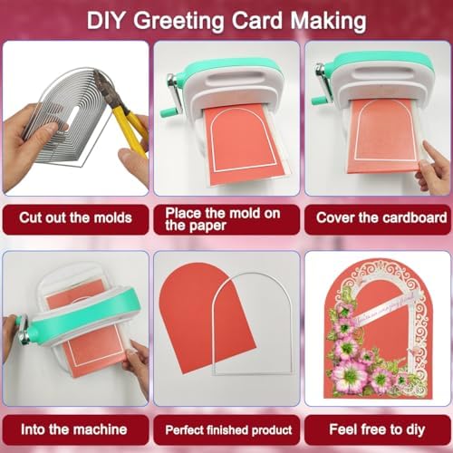 SENHAI Arch Metal Die Cuts & Oval Border Die Cuts for Card Making, Cutting Dies Stencil Metal Embossing Paper Dies for Card Making Supplies Album DIY Scrapbooking