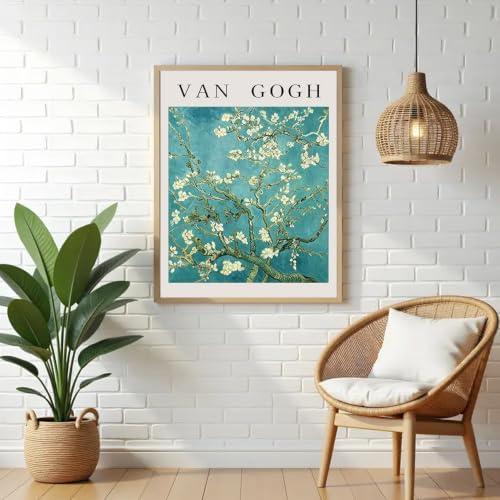 VeGuude Diamond Art Kits for Adults, Full Drill Van Gogh Almond Blossom Diamond Painting Kits for Beginners, DIY Full Rhinestone 5D Diamond dots (Gemstone Craft), Home Wall Decoration (12x16 inch)