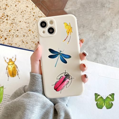 50pcs Transparent Vintage Insects Stickers for Kids,Lifelike Insect Sticker Waterproof PET Stickers for Scrapbook Journaling Photo Album Collage Card Nature Decal for Teens Adults(Insect)
