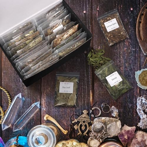 Witchcraft Herbs Kit, Dried Herbs and Flowers for Witch Beginners, 40 Pack