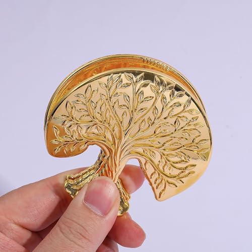 Vintage Plant Metal Bookmark Clips - Tree of Life/Tulip/Ginkgo Leaf Journal Clips, Traveler's Notebook Accessories, an Ideal Gift for Book Lovers and journaling Enthusiasts (Tree of Life Style B)