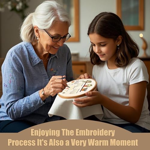 Beginner Embroidery Kit for Adults, 3 Pack Patterns with Video Guide