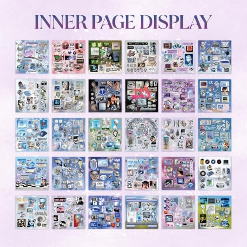 30 Sheets 800+ Pcs Vintage Y2K Stickers Book for Journal Scrapbook Planner