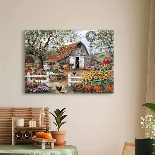 Rural Farm Diamond Art Kits for Adult Diamond Painting Kit for Beginner