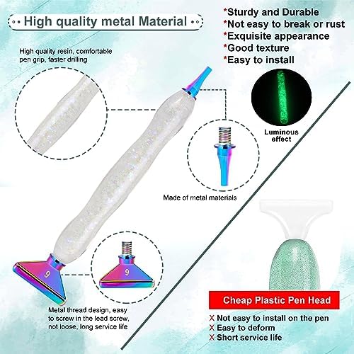 DoreenBow 13Pcs Diamond Art Tools Glow in The Dark Diamond Art Accessories