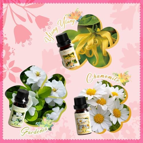 SALKING Floral Essential Oils Set, Premium Pure and Natural Diffuser Oil
