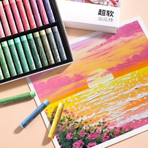rubens 36 Macaron Colors Soft Oil Pastels,Creamy & Easy Blending
