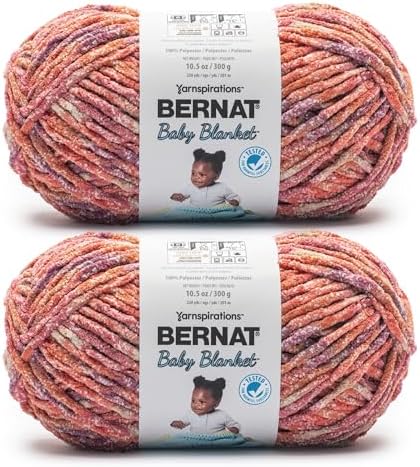 Bernat Baby Blanket Yarn for Crocheting Soft, Adobe