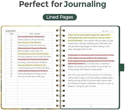 AHGXG Spiral Journal Notebook, 160 Lined Pages, A5 Size (5.7'' x 8.3'')