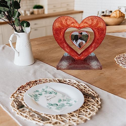 Heart Photo Frame Resin Molds Silicone, Large Ornament Picture Frame Silicone Mold for Resin Casting, DIY Epoxy Resin Floral Art Crafts Home Decoration Engagement Wedding Birthday Gifts