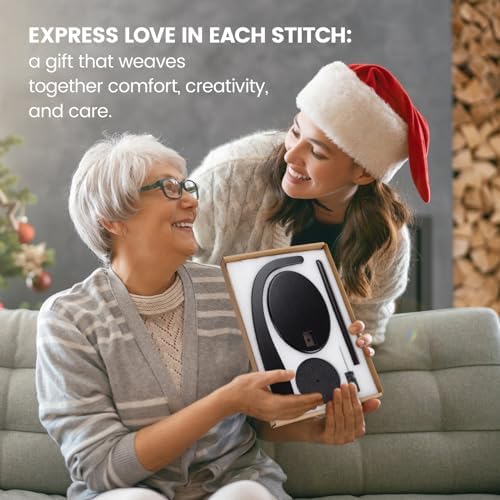 FLYKEY Yarn Holder for Crocheting with Magnetic Yarn Spinner-Black-Enlarged