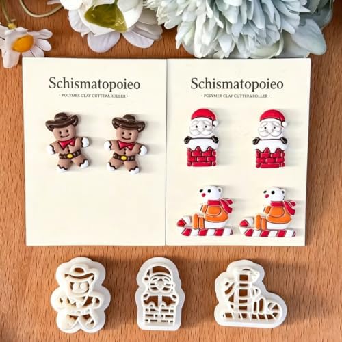 10Pcs Christmas Winter Polymer Clay Cutters Set