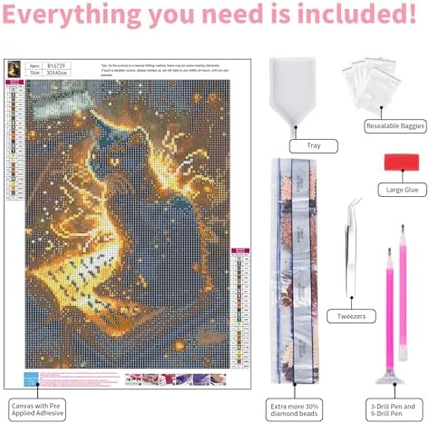 Diamond Art Kits for Adults, 5D Magic Black Cat Diamond Painting Kit