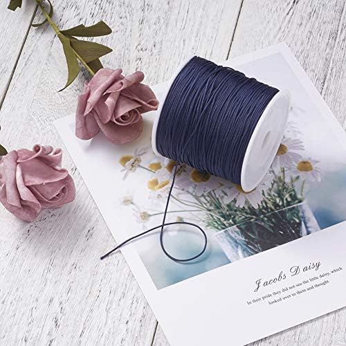 Elecrelive 100Yards Prussian Blue Nylon Crafting Cord 0.8mm Beading String