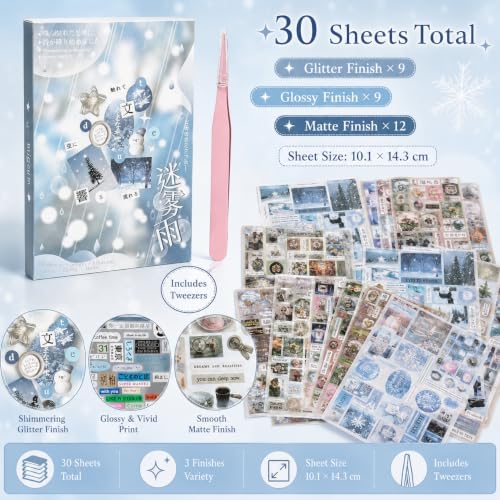 Japanese Sticker Book,30 Sheets Cute Stickers DIY Notebook Decoration