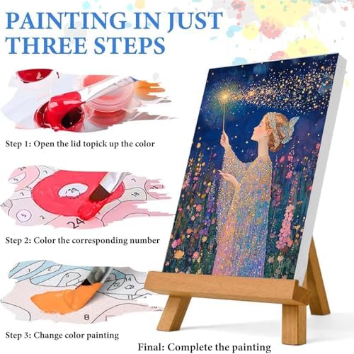 niurenmaoyi Elf Paint by Numbers Kit for Adult Beginner,16X20in