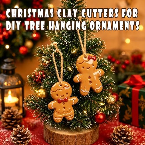 11 Pcs Holiday & Woodland Polymer Clay Cutters Set - Mushroom, Snowflake, Christmas Tree & Animal Shaped Clay Cutters for Polymer Clay Jewelry Making, Perfect Christmas & Animal Lover Gift
