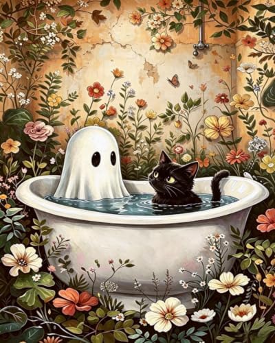 Arttoplus Halloween Ghost Paint by Numbers Kit for Adults Beginner 16x20in
