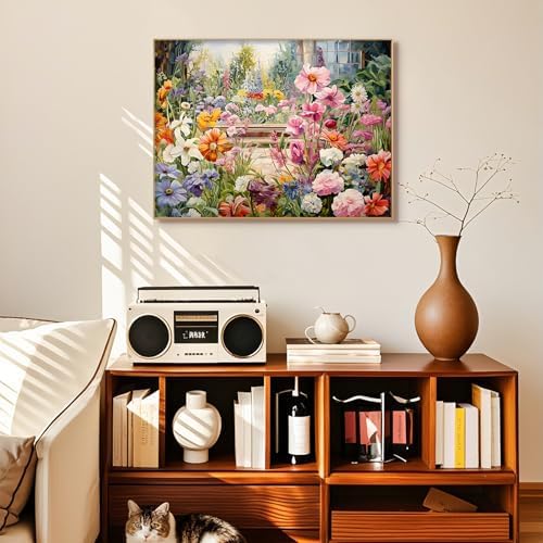 Diamond Art Kits for Adults, Garden Diamond Painting Kit, 12 x 16 Inch