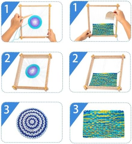 Lemonfilter 10 x 11in Large Coaster Tapestry Weaving Loom Kits for Adult