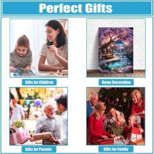 bleihum Cherry Blossoms Diamond Art Kits for Adults 12x16inch