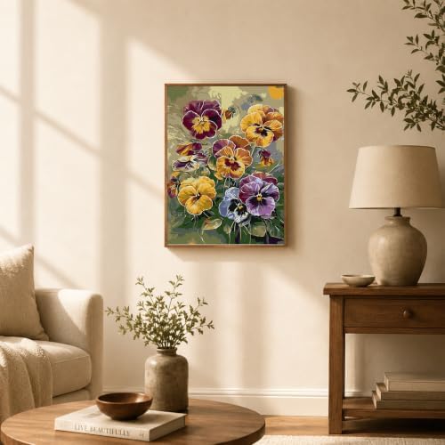 TELMOXA Flowers Paint by Numbers Kit for Adults, 16x20 in