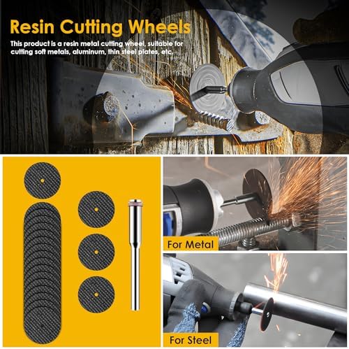 44 Pcs Cutting Wheel Set Compatible with Plastic for Rotary Tool