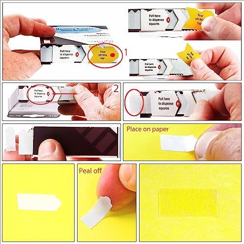 Scrapbook Adhesives by 3L Scrapbook Adhesives Mounting Squares, 500 pcs (0.24X 0.5 inch) Clear