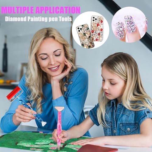 Diamond Painting Pens, “Classic Wax Stylus” Diamond Art Pen, Gem Painting Tools Accessories, Gem Art Pen with Metal Tips for 5D Craft Nail