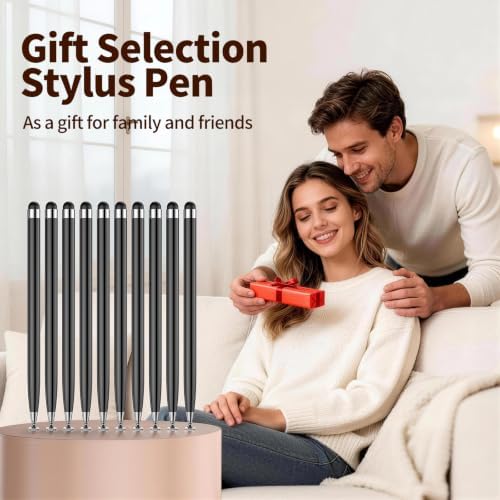 10PCS Stylus Pen for Touchscreen,Lightweight 2 in 1 Design