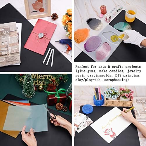 Gartful Extra Large Silicone Sheet for Craft, 31.5" x 23.6" x 0.07", Heat Resistant Countertop Protector, Multipurpose Mat, Black