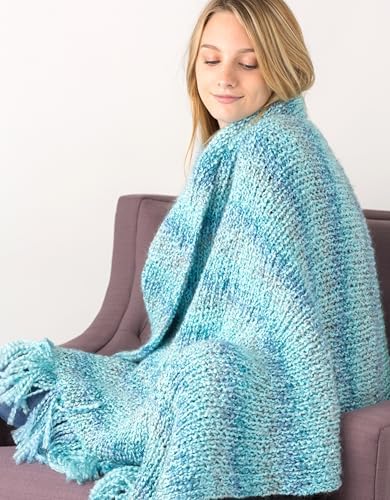 Authentic Knitting Board Afghan Knitting Loom & Knitting Kit with Yarn for Blankets (Afghan Loom with Yarn Kit)