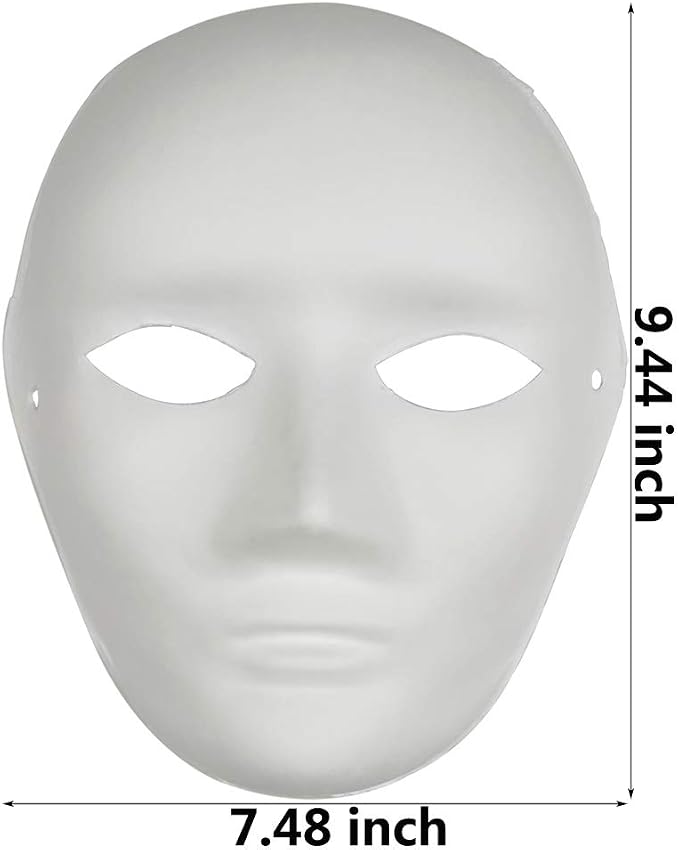 12Pcs Paper Mache Mask Blank Full FaceArt Masks for Mardi Gras Cosplay