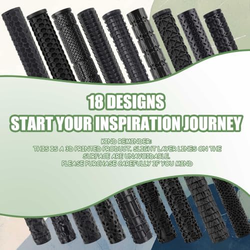 18-Piece Texture Roller Set, Tabletop Terrain Road Pattern Tool