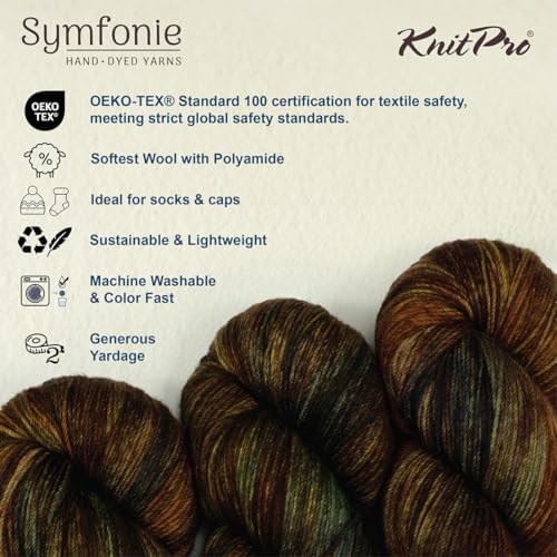 KnitPro Symfonie Fingering Weight Merino Wool Yarn 100g, Wilderness