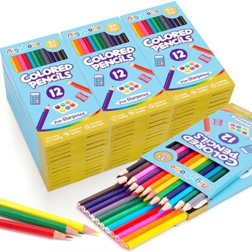 36 Pack Colored Pencils, Color Pencils Bulk for Kids Classroom, 432 Count | 12 Vibrant Colors, Pre-Sharpened, Back to School Supplies, Teachers Must Haves, Classroom Essentials & Prize & Art Supplies