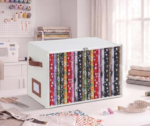 Qozary 2 Pack Fabric Storage Box with 8.5 x 11 Inch Fabric Organizer Boards