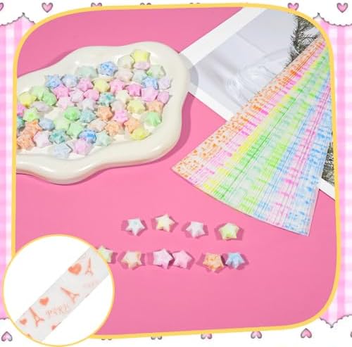 Wowagoga 840 Sheets Luminous Origami Star Paper Strip
