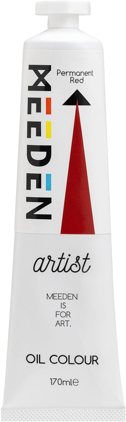 MEEDEN Artist Grade Oil Paint: Permanent Red - 170ml/5.7oz Tube | Professional Art Paints and Supplies for Canvas Painting