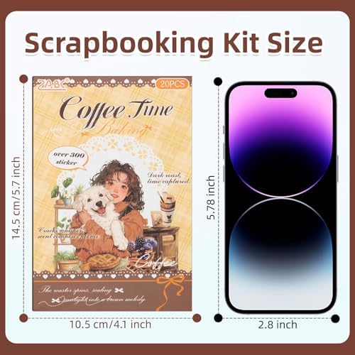 Puppy Series Sticker Scrapbooking Supplies for Junk Journal, 20 Sheets PET Stickers