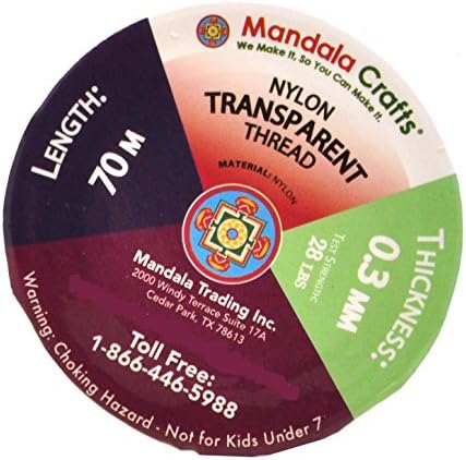 Mandala Crafts 0.3mm Clear Monofilament Invisible Thread for Quilting