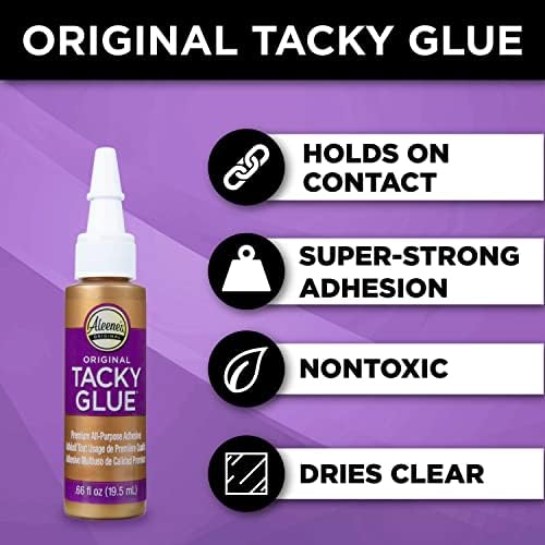 Aleene's Original Tacky Glue, Perfect for Crafts and DIY Projects, Dries Fast and Clear, .66 fl oz 3-Pack