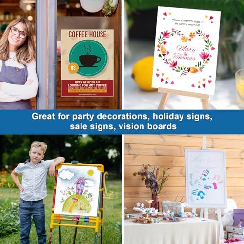 10 Pcs White Poster Board Paper 14x18, ROOKEA Blank Graphic Display Vision Boards Bulk for School Arts Classroom Crafts Projects Presentations Drawing Scrapbooking