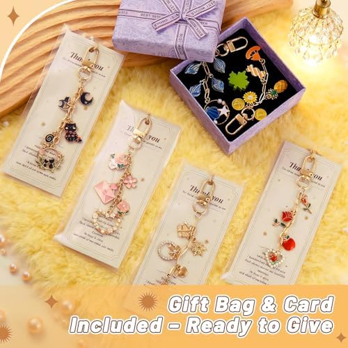 Wurosi 24 Set Lip Gloss Keychain Making Kit with Gift Packaging Supplies