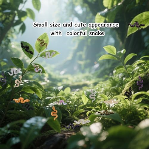 210pcs Mini Resin Snakes, Miniature Resin Animal Figurine, Tiny Fake Snakes