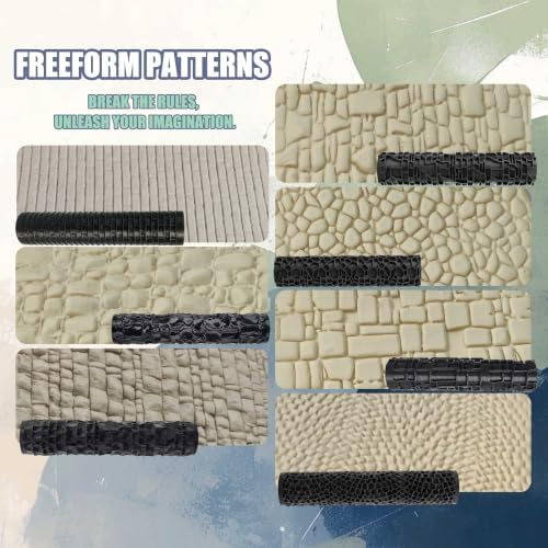 7-Piece Texture Roller Set, Tabletop Terrain Road Pattern Tool